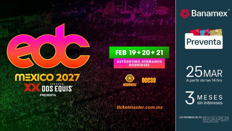¡Electric Daisy Carnival (EDC) México de Insomniac regresará del 19 al 21 de febrero de 2027!